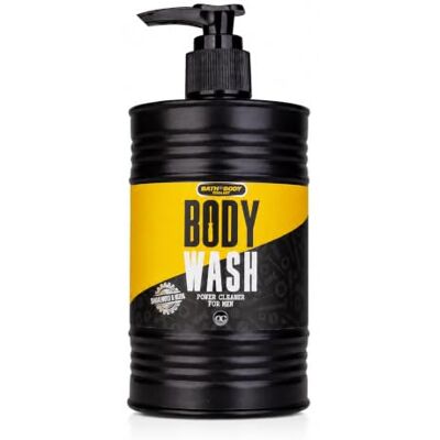 accentra Pflegedusche Sandalwood & Musk im Öltonnen Look für Männer Duschgel aus Dosierspender, schwarzgelbe Fassflasche, Herren Körperpflege, unkompliziertes Badzubehör als Geschenkidee accentra Pflegedusche Sandalwood & Musk im Öltonnen Look für Männer Duschgel aus Dosierspender, schwarzgelbe Fassflasche, Herren Körperpflege, unkompliziertes Badzubehör als Geschenkidee