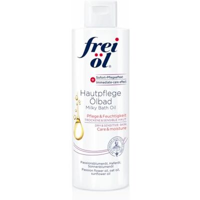 frei öl HautpflegeÖlbad mit hochwertigen pflanzlichen Ölen, feuchtigkeitsspendend rückfettend entspannt und beruhigt extrem trockene und sensible Haut, vegan, Körperöl, 200 ml frei öl HautpflegeÖlbad mit hochwertigen pflanzlichen Ölen, feuchtigkeitsspendend rückfettend entspannt und beruhigt extrem trockene und sensible Haut, vegan, Körperöl, 200 ml