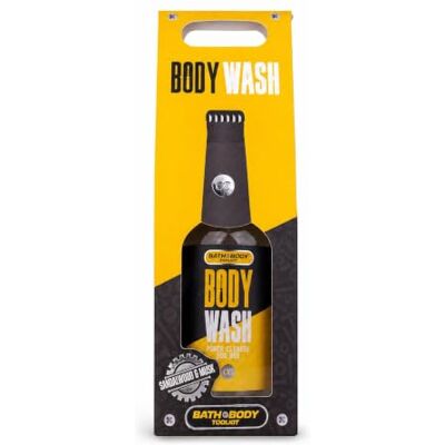 accentra Duschgel für Männer in Bierflasche mit Sandelholz & Moschus Duft Pflegedusche in gelb und schwarz gestaltet, praktische Körperreinigung als Geschenk zu Geburtstag, Vatertag und Weihnachten accentra Duschgel für Männer in Bierflasche mit Sandelholz & Moschus Duft Pflegedusche in gelb und schwarz gestaltet, praktische Körperreinigung als Geschenk zu Geburtstag, Vatertag und Weihnachten