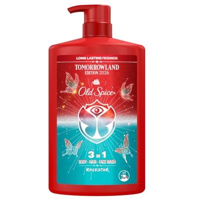 Old Spice Rockstar 3-in-1 Duschgel für Haar, Gesicht und Körper 1000ml langanhaltende Frische, Duft von Parfümqualität, Tiefenreinigung Old Spice Rockstar 3-in-1 Duschgel für Haar, Gesicht und Körper 1000ml langanhaltende Frische, Duft von Parfümqualität, Tiefenreinigung