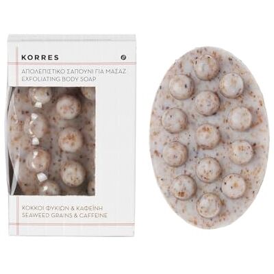 KORRES Peeling-Körperseife mit Seetangkörnern & Koffein, vegan, 125g Glycerinseife mit natürlichem Peeling-Effekt, reinigend & pflegend mit Meeresalgen & Palmkernöl, straffend & glättend KORRES Peeling-Körperseife mit Seetangkörnern & Koffein, vegan, 125g Glycerinseife mit natürlichem Peeling-Effekt, reinigend & pflegend mit Meeresalgen & Palmkernöl, straffend & glättend