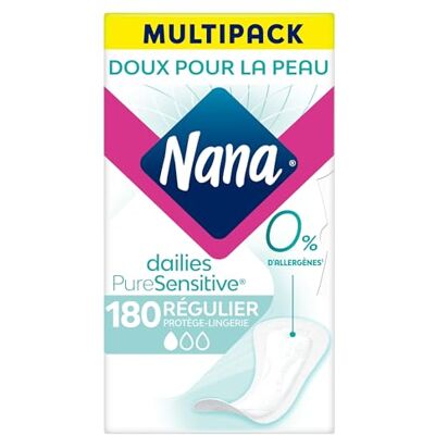 NaNa PureSensitive Slipeinlagen für gleichmäßigen Fluss, 180 Stück NaNa PureSensitive Slipeinlagen für gleichmäßigen Fluss, 180 Stück