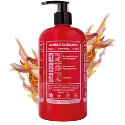 accentra Handseife SCHMUTZLÖSCHER in Feuerlöscher Optik, 500 ml Flüssigseife in Pumpspender, lustige Seife Geschenk für Männer & Feuerwehr, Musk Duft, dekorativer Seifenspender für Bad & Gäste WC accentra Handseife SCHMUTZLÖSCHER in Feuerlöscher Optik, 500 ml Flüssigseife in Pumpspender, lustige Seife Geschenk für Männer & Feuerwehr, Musk Duft, dekorativer Seifenspender für Bad & Gäste WC