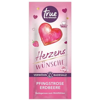 tetesept Herzenswünsche Verwöhn-Badesalz, Badezusatz, 10 x 50 g Vegan, duftet nach Pfingstrose & Erdbeere, mit ätherischem Öl, wohltuender Badegenuss tetesept Herzenswünsche Verwöhn-Badesalz, Badezusatz, 10 x 50 g Vegan, duftet nach Pfingstrose & Erdbeere, mit ätherischem Öl, wohltuender Badegenuss