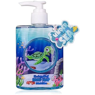 accentra Handwaschseife für Kinder, 200ml cremige Schildkröten/Fische-Seife im blauen Pumpspender für Kids "UNDER THE SEA", schonend-reinigende Handseife für Jungen & Mädchen accentra Handwaschseife für Kinder, 200ml cremige Schildkröten/Fische-Seife im blauen Pumpspender für Kids "UNDER THE SEA", schonend-reinigende Handseife für Jungen & Mädchen