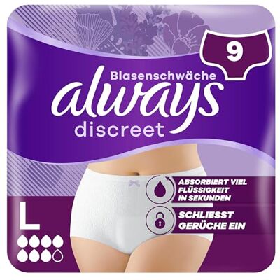 Always discreet Culotte Plus Inkontinenz - Hohe Taille, Weiche Stoffe - Kleidung Always discreet Culotte Plus Inkontinenz - Hohe Taille, Weiche Stoffe - Kleidung