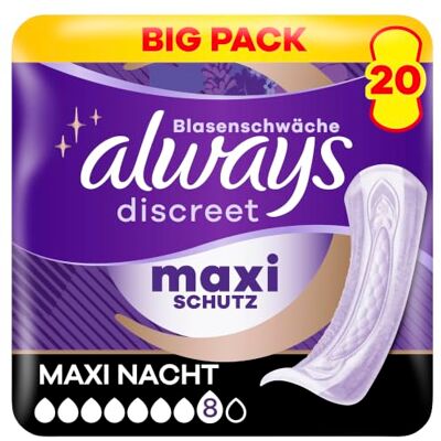 Discreet Inkontinenz Maxi Nacht Big Pack 20 Stück Discreet Inkontinenz Maxi Nacht Big Pack 20 Stück