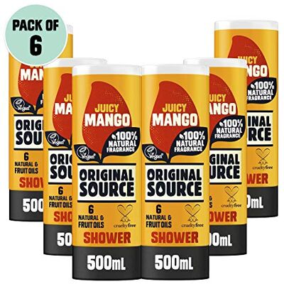 Original Source Mango Duschgel - Natürlicher Duft - Vegan - 6 x 500 ml Original Source Mango Duschgel - Natürlicher Duft - Vegan - 6 x 500 ml