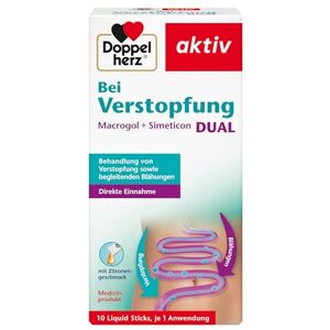 Doppelherz Bei Verstopfung Macrogol + Simeticon DUAL Zur symptomatischen Behandlung von Verstopfung & begleitenden Blähungen 10 Liquid Sticks mit Zitronengeschmack Doppelherz Bei Verstopfung Macrogol + Simeticon DUAL Zur symptomatischen Behandlung von Verstopfung & begleitenden Blähungen 10 Liquid Sticks mit Zitronengeschmack