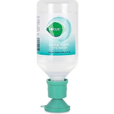 Reliance Medical Focus Saline Eyewash 500ml Steril mit Speziell Geformtem Augenbecher Einmalige Anwendung, Ideal für Allergien Reliance Medical Focus Saline Eyewash 500ml Steril mit Speziell Geformtem Augenbecher Einmalige Anwendung, Ideal für Allergien
