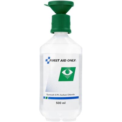 First Aid Only Augenspülflasche 500ml Natriumchloridlösung (0,9%) Erste-Hilfe Augendusche mit Kochsalzlösung Effektive Augenreinigung bei Verletzungen oder Verschmutzungen P-44011 00 First Aid Only Augenspülflasche 500ml Natriumchloridlösung (0,9%) Erste-Hilfe Augendusche mit Kochsalzlösung Effektive Augenreinigung bei Verletzungen oder Verschmutzungen P-44011 00