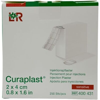 Lohmann & Rauscher Curaplast sensitive – Injektionspflaster für normale und sensible Haut 2 x 4 cm (250 Stück) Lohmann & Rauscher Curaplast sensitive – Injektionspflaster für normale und sensible Haut 2 x 4 cm (250 Stück)