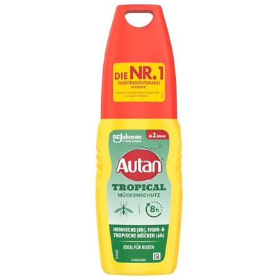 Autan Tropical Pumpspray, Mückenschutz für Körper & Gesicht, Travel Essentials, 1er Pack, (1 x 100 ml) Autan Tropical Pumpspray, Mückenschutz für Körper & Gesicht, Travel Essentials, 1er Pack, (1 x 100 ml)