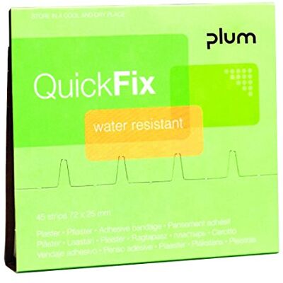 Plum QuickFix,5511-2,Nachfüllpack AA8mit 45wasserfesten Pflasterstrips, Braune Pflaster Plum QuickFix,5511-2,Nachfüllpack AA8mit 45wasserfesten Pflasterstrips, Braune Pflaster