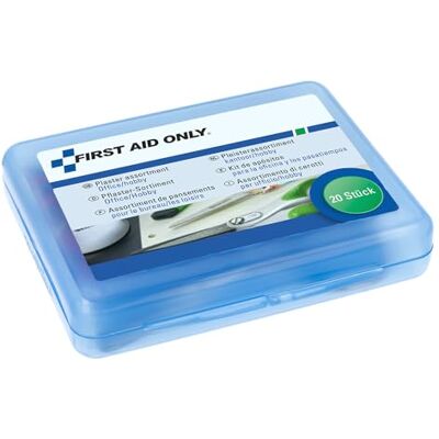 First Aid Only Pflasterset Office/Hobby (20 Stück) 20 Pflaster in verschiedenen Größen und Formen in wiederverschließbarer Pflasterbox P-10025 First Aid Only Pflasterset Office/Hobby (20 Stück) 20 Pflaster in verschiedenen Größen und Formen in wiederverschließbarer Pflasterbox P-10025