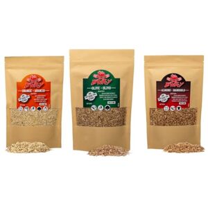 BWAY Räuchermehl Geschmack Olivenholz, Orangenholz, Mandelholz Räucherspäne für Räucherofen Räucherspäne GRATIS eBook mit 20 Rezepten (3 × 400 ml) BWAY Räuchermehl Geschmack Olivenholz, Orangenholz, Mandelholz Räucherspäne für Räucherofen Räucherspäne GRATIS eBook mit 20 Rezepten (3 × 400 ml)