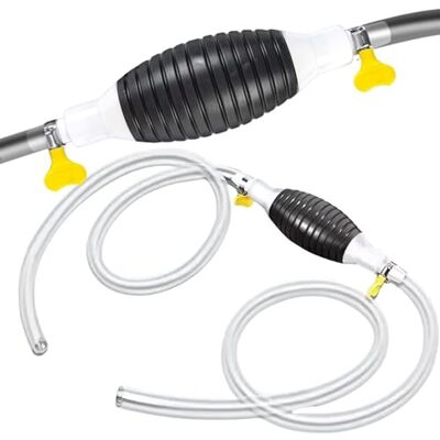 PARENCE – Manuelle Absaugpumpe für Kraftstoff, Wasser und Öl – Siphon-Kit mit Saugbibne, 1,50m transparenter Schlauch + Klemmen – einfaches und schnelles Entleeren PARENCE – Manuelle Absaugpumpe für Kraftstoff, Wasser und Öl – Siphon-Kit mit Saugbibne, 1,50m transparenter Schlauch + Klemmen – einfaches und schnelles Entleeren