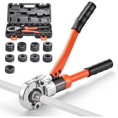 VEVOR Presszange Hydraulik, multifunktionales Presswerkzeug mit TH16 TH20 TH26 TH32 Backen, Crimpzange für PEX- & Aluminium-Kunststoff-Rohre sowie V12 V15 V18 V22 V28 Backen für Edelstahlrohre VEVOR Presszange Hydraulik, multifunktionales Presswerkzeug mit TH16 TH20 TH26 TH32 Backen, Crimpzange für PEX- & Aluminium-Kunststoff-Rohre sowie V12 V15 V18 V22 V28 Backen für Edelstahlrohre