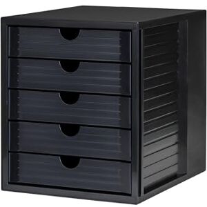 HAN Schubladenbox Systembox Karma mind 80 Prozent Recycling-Kunststoff mit 5 geschlossenen Schubladen, Inkl. Auszugsperre plus Beschriftungsclip, Gummifüße, Schwarz, 14508-13 HAN Schubladenbox Systembox Karma mind 80 Prozent Recycling-Kunststoff mit 5 geschlossenen Schubladen, Inkl. Auszugsperre plus Beschriftungsclip, Gummifüße, Schwarz, 14508-13