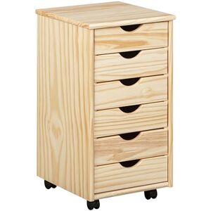 Inter Link – Rollcontainer – Rollcontainer mit 6 Schubladen – Bürocontainer Rollschrank – Rollwagen – Schubladenkommode Massiv Kieferholz – Natur Lackiert – BxTxH: 35x40x65 cm – Nils Inter Link – Rollcontainer – Rollcontainer mit 6 Schubladen – Bürocontainer Rollschrank – Rollwagen – Schubladenkommode Massiv Kieferholz – Natur Lackiert – BxTxH: 35x40x65 cm – Nils
