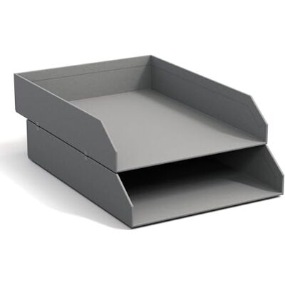 BIGSO Hakan 2er-Set Briefablage A4 – Aufbewahrungsbox stapelbar mit Griff – Schreibtischablage für Briefe, Dokumente & Unterlagen – Ordnungssystem aus Faserplatte mit Papier – Grau BIGSO Hakan 2er-Set Briefablage A4 – Aufbewahrungsbox stapelbar mit Griff – Schreibtischablage für Briefe, Dokumente & Unterlagen – Ordnungssystem aus Faserplatte mit Papier – Grau