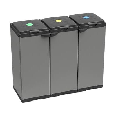 Adventa : Schrank Tris für Mülltrennung aus Kunststoff, einfach zu montieren, modulares System, geeignet für Säcke von 80 – 110 l, robust, für Innen- und Außenbereiche, 102 L x 38 T x 87 H cm Adventa : Schrank Tris für Mülltrennung aus Kunststoff, einfach zu montieren, modulares System, geeignet für Säcke von 80 – 110 l, robust, für Innen- und Außenbereiche, 102 L x 38 T x 87 H cm
