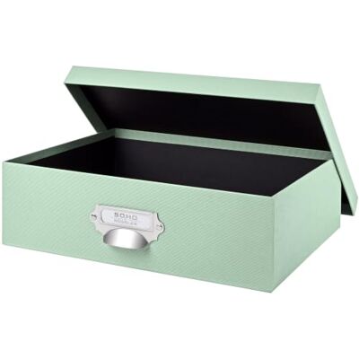 Rössler SOHO Aufbewahrungsbox mit Deckel A4 Aufbewahrungsbox aus Papier Bad Organizer Organizer Küche Organizer Schminke Boxen Aufbewahrung 34 x 26 x 10 cm 1 Stück Farbe: Grün Mint Rössler SOHO Aufbewahrungsbox mit Deckel A4 Aufbewahrungsbox aus Papier Bad Organizer Organizer Küche Organizer Schminke Boxen Aufbewahrung 34 x 26 x 10 cm 1 Stück Farbe: Grün Mint