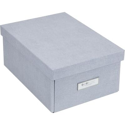 BIGSO BOX OF SWEDEN BIGSO KARIN kleine Aufbewahrungsbox mit Deckel – stabiler Organizer aus Faserplatte und Papier in Leinenoptik – praktische Faltbox mit Etikettenrahmen für extra Stauraum – hellgrau BIGSO BOX OF SWEDEN BIGSO KARIN kleine Aufbewahrungsbox mit Deckel – stabiler Organizer aus Faserplatte und Papier in Leinenoptik – praktische Faltbox mit Etikettenrahmen für extra Stauraum – hellgrau