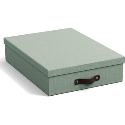 BIGSO BOX OF SWEDEN BIGSO OSKAR Dokumentenbox A4 – Aufbewahrungsbox mit Deckel und Griff – Schreibtischablage für Papier, Broschüren & Dokumente – Regal Aufbewahrungsbox aus Faserplatte und Papier – mintgrün BIGSO BOX OF SWEDEN BIGSO OSKAR Dokumentenbox A4 – Aufbewahrungsbox mit Deckel und Griff – Schreibtischablage für Papier, Broschüren & Dokumente – Regal Aufbewahrungsbox aus Faserplatte und Papier – mintgrün