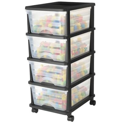 VEVOR Schubladenwagen Schubladenschrank mit 4 Schubladen (17 L/per), rollbarer Schubladen-Container Schubladenbox mit durchsichtigen Behältern für Bürobedarf Bastelräume Klassenzimmer VEVOR Schubladenwagen Schubladenschrank mit 4 Schubladen (17 L/per), rollbarer Schubladen-Container Schubladenbox mit durchsichtigen Behältern für Bürobedarf Bastelräume Klassenzimmer