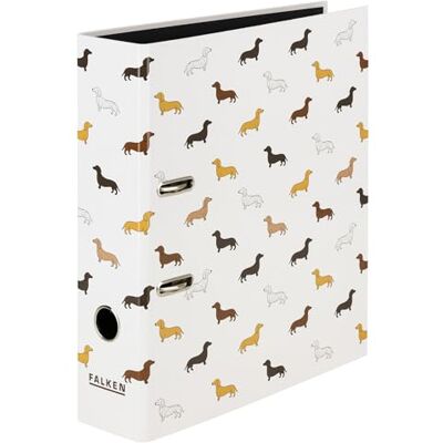 FALKEN Motiv-Ordner Dachshund Social Media 8 cm breit DIN A4 Made in Germany glanzkaschierter Papierbezug außen schwarzer Papier-Innenspiegel FALKEN Motiv-Ordner Dachshund Social Media 8 cm breit DIN A4 Made in Germany glanzkaschierter Papierbezug außen schwarzer Papier-Innenspiegel