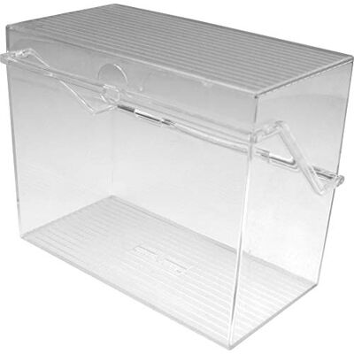 Helit H6214602 Karteikarten Box „the index“ DIN A6 quer, Kleinkartei glasklar für ca. 400 Karten Helit H6214602 Karteikarten Box „the index“ DIN A6 quer, Kleinkartei glasklar für ca. 400 Karten
