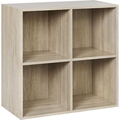 WOLTU Bücherregal mit 4 Fächern, Würfelregal, 29x59,8x59,6 cm, Helle Eiche Standregal Regal, Aufbewahrungregal für Schlafzimmer Wohnzimmer Arbeitszimmer Büro, aus Holzwerkstoff WOLTU Bücherregal mit 4 Fächern, Würfelregal, 29x59,8x59,6 cm, Helle Eiche Standregal Regal, Aufbewahrungregal für Schlafzimmer Wohnzimmer Arbeitszimmer Büro, aus Holzwerkstoff