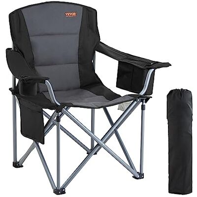 VEVOR Faltstuhl Klappstuhl mit Getränkehaltern & Armlehnen 158 kg Belastbar, Anglersessel Faltbar Anglerstuhl Faltstuhl Schwarz, inkl. Tragtasche Camping Stuhl Outdoor Regiestuhl Tragbar VEVOR Faltstuhl Klappstuhl mit Getränkehaltern & Armlehnen 158 kg Belastbar, Anglersessel Faltbar Anglerstuhl Faltstuhl Schwarz, inkl. Tragtasche Camping Stuhl Outdoor Regiestuhl Tragbar