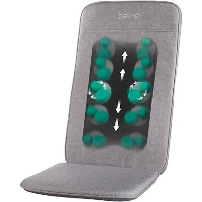Beurer MG 202 Shiatsu-Massagesitzauflage, Shiatsu-Massage für zu Hause und im Büro, 2 Intensitätsstufen, schmales Rückengehäuse, für Sessel, Sofas und Bürostühle geeignet, modernes Design, hellgrau Beurer MG 202 Shiatsu-Massagesitzauflage, Shiatsu-Massage für zu Hause und im Büro, 2 Intensitätsstufen, schmales Rückengehäuse, für Sessel, Sofas und Bürostühle geeignet, modernes Design, hellgrau