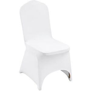 VEVOR Stuhlhussen Polyester Spandex Stuhlabdeckung Stretch Slipcovers für Hochzeit Party Essen Bankett Stuhl Dekoration, 100 Stück, Weiß VEVOR Stuhlhussen Polyester Spandex Stuhlabdeckung Stretch Slipcovers für Hochzeit Party Essen Bankett Stuhl Dekoration, 100 Stück, Weiß