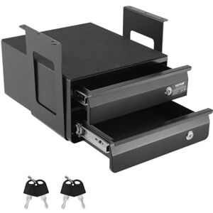 VEVOR Untertisch Schublade 365x335x250 mm, Unterbau Schreibtisch, versteckter 2-lagiger Aufbewahrungs-Organizer, abschließbare Bleistiftschublade für die Untermontage für Sitz-Steh-Arbeitsplätze VEVOR Untertisch Schublade 365x335x250 mm, Unterbau Schreibtisch, versteckter 2-lagiger Aufbewahrungs-Organizer, abschließbare Bleistiftschublade für die Untermontage für Sitz-Steh-Arbeitsplätze