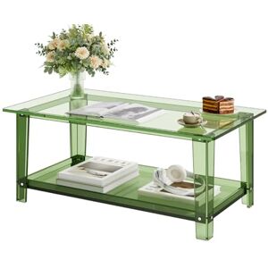VEVOR Couchtisch Sofatsich aus Acryl, 2-stufiger Beistelltisch mit Ablagefläche, moderner rechteckiger Arcyltisch ideal für Esszimmer Kücheninsel Restaurant Büro, 50 x 80 x 40 cm (Grün) VEVOR Couchtisch Sofatsich aus Acryl, 2-stufiger Beistelltisch mit Ablagefläche, moderner rechteckiger Arcyltisch ideal für Esszimmer Kücheninsel Restaurant Büro, 50 x 80 x 40 cm (Grün)