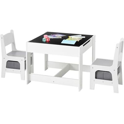 VEVOR Kindertisch mit 2 Stühlen & Stoffaufbewahrungsbox unter den Stühlen, Maltisch Set zum Lesen Lernen Zeichnen Schreiben, Kindersitzgruppe Kindertagesstätte, Basteltisch Spieltisch Schreibtisch VEVOR Kindertisch mit 2 Stühlen & Stoffaufbewahrungsbox unter den Stühlen, Maltisch Set zum Lesen Lernen Zeichnen Schreiben, Kindersitzgruppe Kindertagesstätte, Basteltisch Spieltisch Schreibtisch