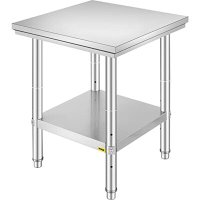 VEVOR Edelstahl Arbeitstisch 60 cm x 60 cm Essenszubereitung für die Zubereitung von Mahlzeiten, Nähen, Waschen, Basteln, Garagennutzung usw. VEVOR Edelstahl Arbeitstisch 60 cm x 60 cm Essenszubereitung für die Zubereitung von Mahlzeiten, Nähen, Waschen, Basteln, Garagennutzung usw.