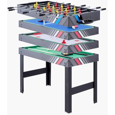 VEVOR 4 in 1 Kombi-Spieltisch-Set Airhockey-Tisch (122 cm), Multi-Kombinationstisch mit Airhockey & Pool-Billard & Tischfußball & Pingpong & Pushern & Pucks, Arcade-Tisch für Familienspielzimmer VEVOR 4 in 1 Kombi-Spieltisch-Set Airhockey-Tisch (122 cm), Multi-Kombinationstisch mit Airhockey & Pool-Billard & Tischfußball & Pingpong & Pushern & Pucks, Arcade-Tisch für Familienspielzimmer