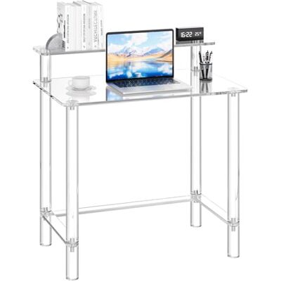 VEVOR Acryltisch Computertisch 2-stufiger Bürotisch mit Monitorständer, moderner Schreibtisch (60 kg belastbar) für Schlafzimmer Büro Arbeitszimmer Garderobe, 50 x 80 x 88 cm (transparent) VEVOR Acryltisch Computertisch 2-stufiger Bürotisch mit Monitorständer, moderner Schreibtisch (60 kg belastbar) für Schlafzimmer Büro Arbeitszimmer Garderobe, 50 x 80 x 88 cm (transparent)