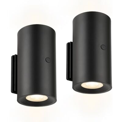 BRILONER 2er Set LED Wandleuchte, Akku, Touch, dimmbar, Schwarz 2er Set, Ohne Stromanschluss, Magnetisch, Wandlampe zum Kleben, Flurlampe, Up- and Downlight, Warmweißes Licht, 6x12cm BRILONER 2er Set LED Wandleuchte, Akku, Touch, dimmbar, Schwarz 2er Set, Ohne Stromanschluss, Magnetisch, Wandlampe zum Kleben, Flurlampe, Up- and Downlight, Warmweißes Licht, 6x12cm