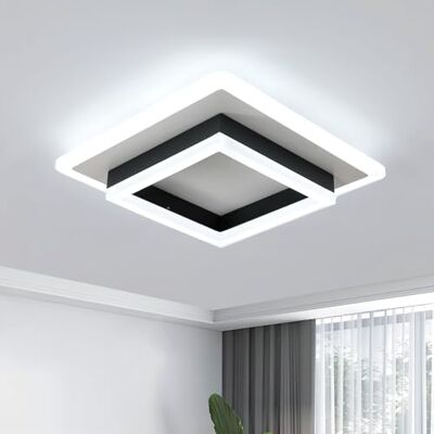 SENQIU Moderne LED Deckenleuchte 30W, LED Deckenlampe Schwarz Quadratisch Acryl Deckenbeleuchtung Kaltweiß 6500K für Schlafzimmer, Wohnzimmer, Küche, Flur, 30CM SENQIU Moderne LED Deckenleuchte 30W, LED Deckenlampe Schwarz Quadratisch Acryl Deckenbeleuchtung Kaltweiß 6500K für Schlafzimmer, Wohnzimmer, Küche, Flur, 30CM