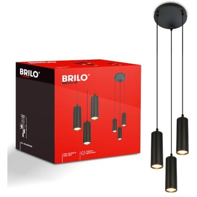 BRILONER Pendelleuchte Höhenverstellbar GU10 Fassung Schwarz max. 120 cm max. 9W 3-flammig Deckenlampe Pendelleuchte Esstisch Küchenlampe hängend Hängelampe Esstisch Rondell Pendelleuchte Esszimmer BRILONER Pendelleuchte Höhenverstellbar GU10 Fassung Schwarz max. 120 cm max. 9W 3-flammig Deckenlampe Pendelleuchte Esstisch Küchenlampe hängend Hängelampe Esstisch Rondell Pendelleuchte Esszimmer