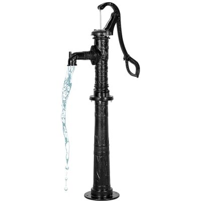 VEVOR Schwengelpumpe Antik Vintage, 6 m Förderhöhe, Nostalgiepumpe aus Gusseisen, Brunnenpumpe mit erhöhtem Sockel, NPT 1-1/4 Zoll Anschluss, Gartenpumpe, für Garten, Teich, Bauernhof, Schwarz VEVOR Schwengelpumpe Antik Vintage, 6 m Förderhöhe, Nostalgiepumpe aus Gusseisen, Brunnenpumpe mit erhöhtem Sockel, NPT 1-1/4 Zoll Anschluss, Gartenpumpe, für Garten, Teich, Bauernhof, Schwarz