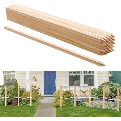 VEVOR Holzpfähle, 25 STK. 19,05x19,05x914,4 mm Holzpflöcke, Holzpfosten mit scharfer Spitze, Zaunpfähle aus Tannenholz, Wegweiser für Schlammzäune, Hinterhofbegrenzungen, Grundlinien VEVOR Holzpfähle, 25 STK. 19,05x19,05x914,4 mm Holzpflöcke, Holzpfosten mit scharfer Spitze, Zaunpfähle aus Tannenholz, Wegweiser für Schlammzäune, Hinterhofbegrenzungen, Grundlinien
