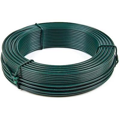 Flandria Eisendraht, kunststoffbeschichtet, grün, Ø 2,2 mm, Rolle 50 m, PVC-beschichteter Draht, für Gartenzaun, Spannung Flandria Eisendraht, kunststoffbeschichtet, grün, Ø 2,2 mm, Rolle 50 m, PVC-beschichteter Draht, für Gartenzaun, Spannung