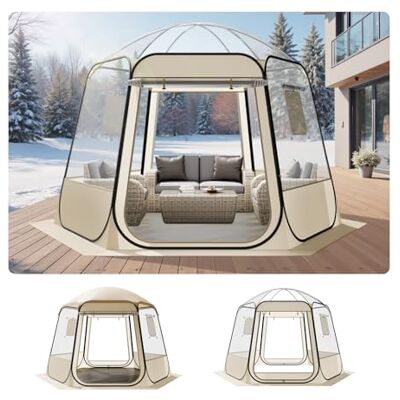 VEVOR Pop-up-Bubble-Zelt, 305 x 275 x 220 cm, transparentes Campingzelt, Garten-Kuppel-Iglu-Zelt mit Fenstern, Sportzelt, 540°-Panoramablick, für 4–8 Personen, Terrasse, Hinterhof VEVOR Pop-up-Bubble-Zelt, 305 x 275 x 220 cm, transparentes Campingzelt, Garten-Kuppel-Iglu-Zelt mit Fenstern, Sportzelt, 540°-Panoramablick, für 4–8 Personen, Terrasse, Hinterhof