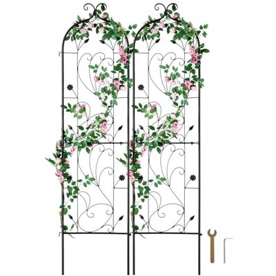 VEVOR Rankhilfe, 38x152 cm, 2er-Set rostfreies Metallspalier für Gartenblumen, Rankgitter, Kletterhilfe, Pflanzengitter für Rosen, Gurkenstütze, dekoratives Clematis-Spalier für Innenhöfe und Rasen VEVOR Rankhilfe, 38x152 cm, 2er-Set rostfreies Metallspalier für Gartenblumen, Rankgitter, Kletterhilfe, Pflanzengitter für Rosen, Gurkenstütze, dekoratives Clematis-Spalier für Innenhöfe und Rasen